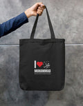 Love Muhammad Cotton Canvas Tote Bag – Eco-Friendly, Durable & Stylish Bag Zipper